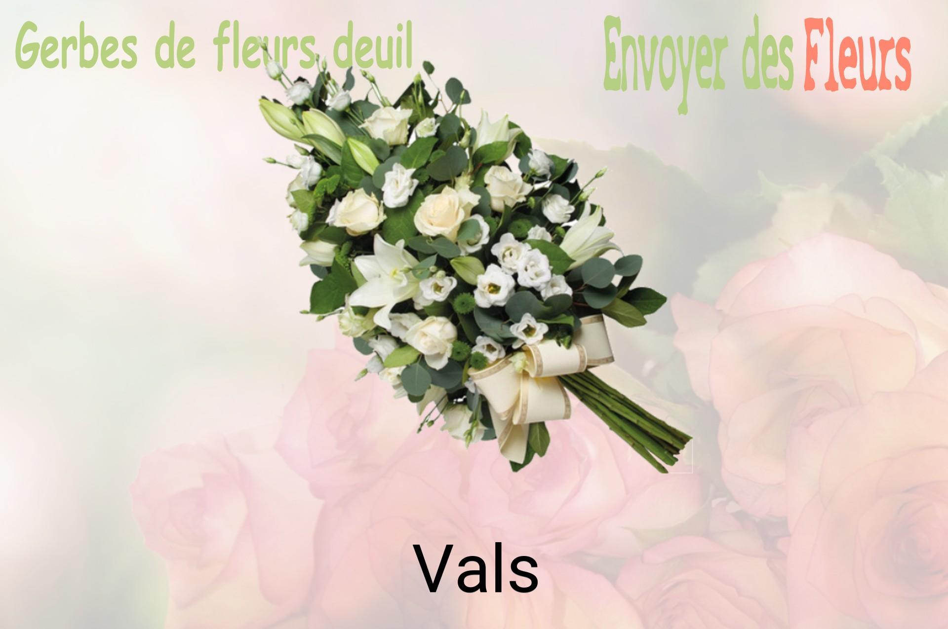 Gerbe de fleurs de deuil livrée à Vals